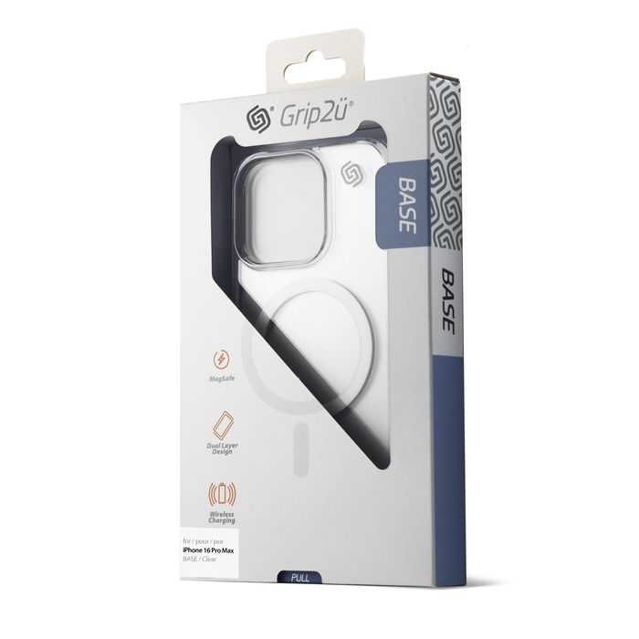 Grip2U iPhone 16 Pro Max Base Case | Clear Grip2U iPhone 16 Pro Max Base Case | Clear